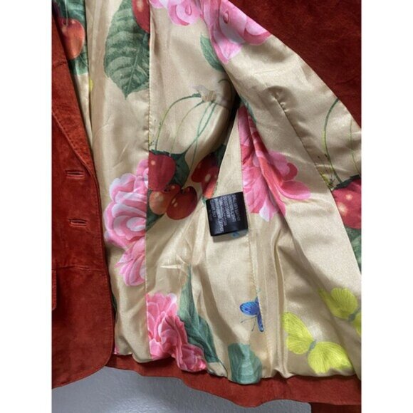 John Carlisle Orange Suede Leather Jacket XS - Picture 5 of 9